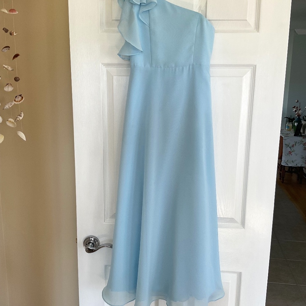 Jr Bridesmaid/Flower Sky Blue Chiffon Dress Little Girl Size 9 from JJ’sHouse